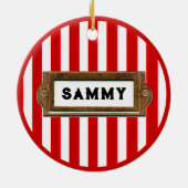 Hockey Kerst Collectie Keramisch Ornament (Achterkant)