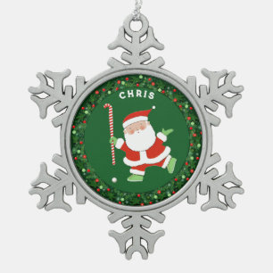 Hockey Kerst Collectie Tin Sneeuwvlok Ornament