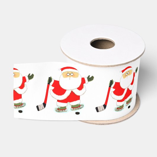 Hockey Kerst Satijnen Lint (Spoel)