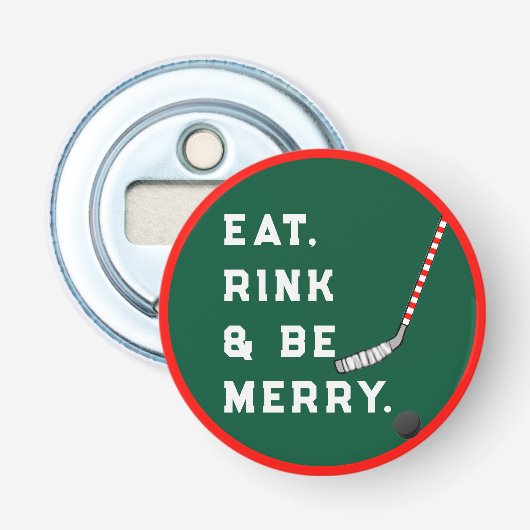 Hockey Kerst Sockvullers Button Flesopener (Voorkant)