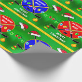 HOCKEY-kerstakelpapier, PERSONALISEERD Cadeaupapier (Hoek)