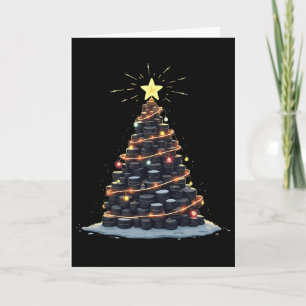 Hockey Kerstboom Grappige Sportliefhebber Voor Spe Kaart