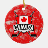 Hockey kerstboom Ornament Canadese vlag (Voorkant)