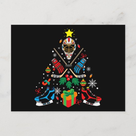 Hockey-kerstboomgeschenk, Hockey Lovers-Hobbies Briefkaart (Voorkant)