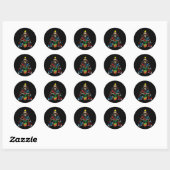 Hockey-kerstboomgeschenk, Hockey Lovers-Hobbies Ronde Sticker (Vel)