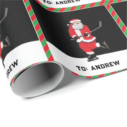 Hockey Kerstcadeau Cadeaupapier (Rol Hoek)