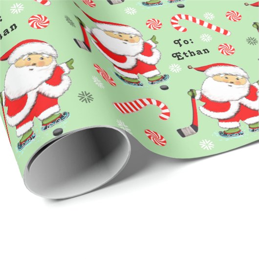 Hockey Kerstcadeau Inpakpapier (Rol Hoek)