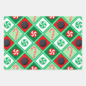 Hockey Kerstcadeau Inpakpapier Vel (Voorkant 3)