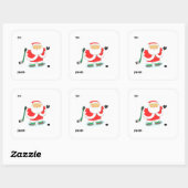 Hockey Kerstcadeau Label Stickers (Vel)