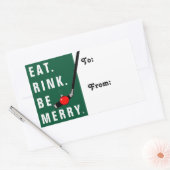 Hockey Kerstcadeau-labels Rechthoekige Sticker (Envelop)