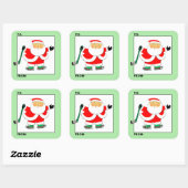 Hockey Kerstcadeau-labels Vierkante Sticker (Vel)