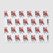 Hockey-kerstcadeaupapier Tissuepapier (Voorkant)