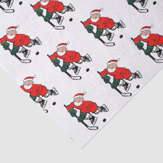 Hockey-kerstcadeaupapier Tissuepapier (Detail)
