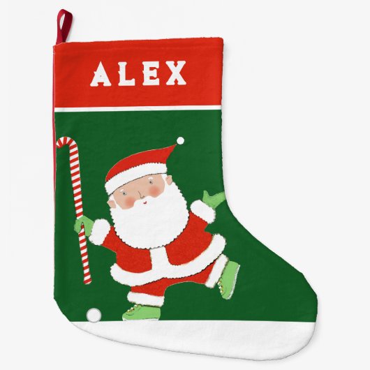 Hockey Kerstcadeaus Grote Kerstsok (Voorkant)