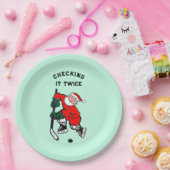 Hockey Kerstfeest Papieren Bordje (Feest)