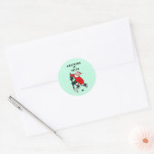 Hockey-kerstfeestdag cadeautje Classic-ronde-teken Ronde Sticker (Envelop)