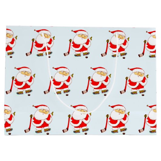 Hockey kerstfeestdag grote cadeautas (Achterkant)
