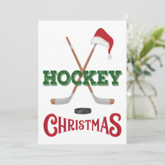 Hockey-kerstfeestdag voor Hockey-spelers-kaart Feestdagenkaart