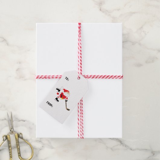 Hockey-kersthockey-kerstcadeautjes Labels Cadeaulabel (Met Touw)