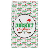 Hockey-kersthockey-sticks en Santa Hat Klein Cadeauzakje (Voorkant)