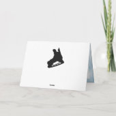 Hockey kerstkaart - Blauwe ijsstokken puck Kaart (Achterkant)