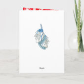 Hockey Kerstkaart - Meisje speler - rood wit Kaart (Achterkant)