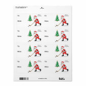 Hockey kerstkerstkerstkerstkerstkerstkerstkerstker etiket (Full Sheet)