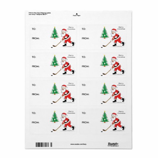 Hockey kerstkerstkerstkerstkerstkerstkerstkerstker etiket (Full Sheet)