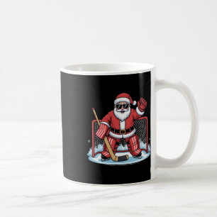 Hockey Kerstman Doelman Grappig IJshockey Winter K Koffiemok