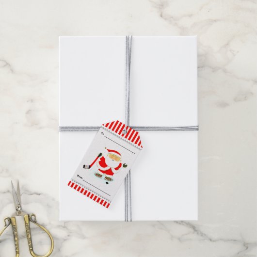 Hockey Kerstmis Cadeaulabel (Met Touw)