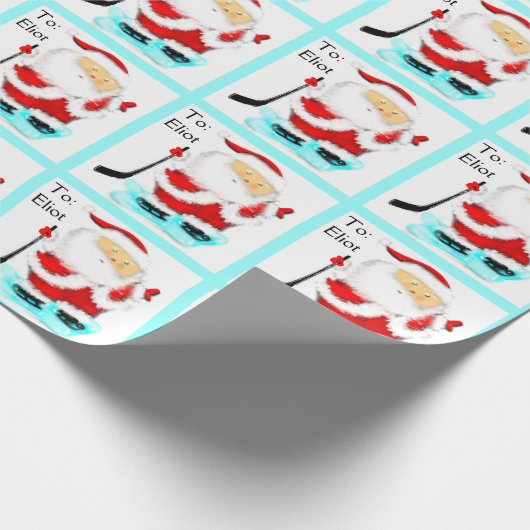 Hockey Kerstmis Cadeaupapier (Hoek)
