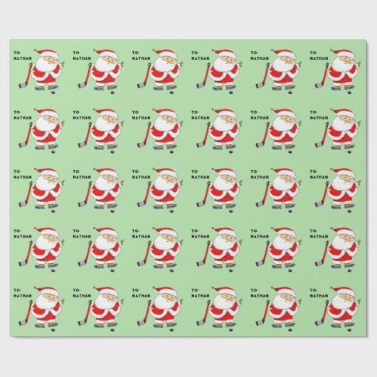 Hockey Kerstmis Cadeaupapier (Vlak)
