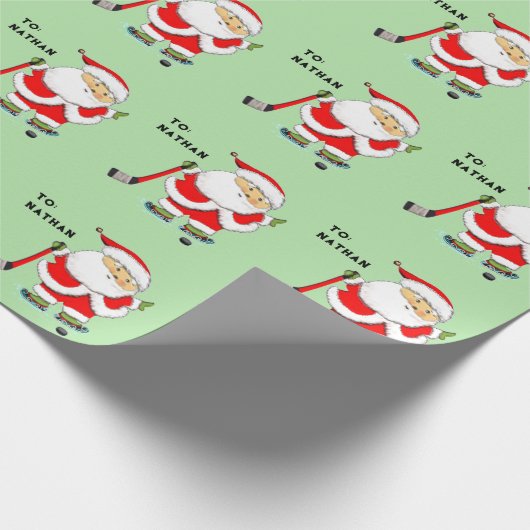 Hockey Kerstmis Cadeaupapier (Hoek)