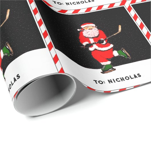 Hockey Kerstmis Cadeaupapier (Rol Hoek)