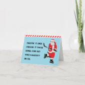Hockey Kerstmis Feestdagen Kaart (Voorkant)