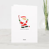 Hockey Kerstmis Feestdagen Kaart (Achterkant)