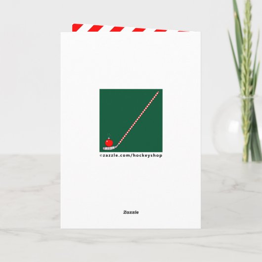 Hockey Kerstmis Feestdagen Kaart (Achterkant)