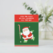 Hockey Kerstmis Feestdagenkaart (Staand voorkant)