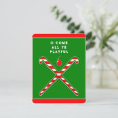 Hockey Kerstmis Feestdagenkaart (Staand voorkant)