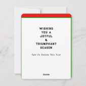 Hockey Kerstmis Feestdagenkaart (Achterkant)