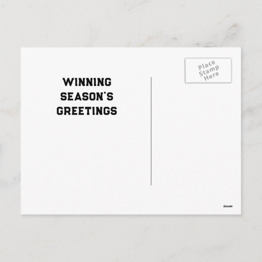 Hockey Kerstmis Feestdagenkaart (Achterkant)