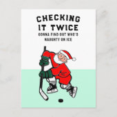 Hockey Kerstmis Feestdagenkaart (Voorkant)