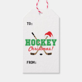 Hockey Kerstmis Hockey Sticks Santa Hat Cadeaulabel