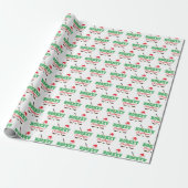 Hockey Kerstmis Hockey Sticks Santa Hat Cadeaupapier (Uitgerold)