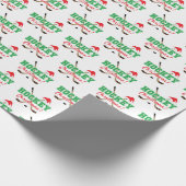 Hockey Kerstmis Hockey Sticks Santa Hat Cadeaupapier (Hoek)