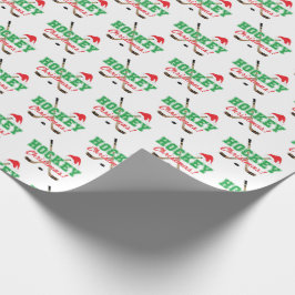 Hockey Kerstmis Hockey Sticks Santa Hat Cadeaupapier
