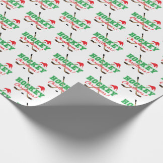 Hockey Kerstmis Hockey Sticks Santa Hat Cadeaupapier