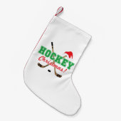 Hockey Kerstmis Hockey Sticks Santa Hat Kleine Kerstsok (Voorkant (Hangend))