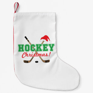 Hockey Kerstmis Hockey Sticks Santa Hat Kleine Kerstsok