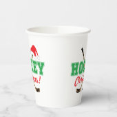 Hockey Kerstmis Hockey Sticks Santa Hat Papieren Bekers (Links)